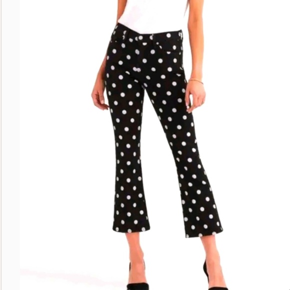 7 For All Mankind Denim - 7 FOR ALL MANKIND POLKA DOT HIGH WAIST KICK STRETCH JEANS